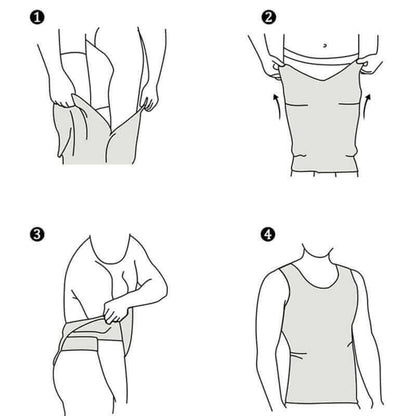Men's body contouring compression vest
